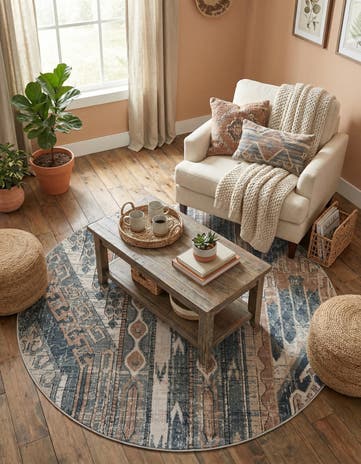 5' 3 x 5' 3 Oregon Round Rug