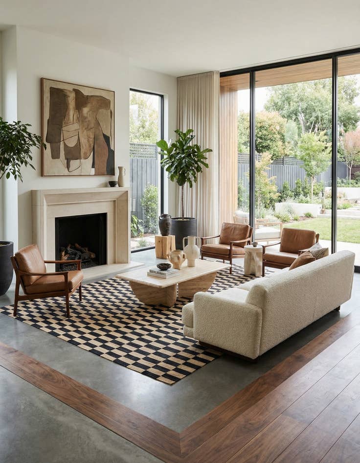 Detail image of 9' x 13' 9  Hand Woven Kilim Modern Wool Rug