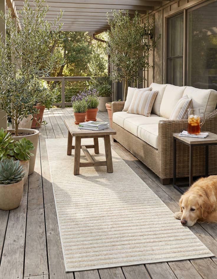 Detail image of 2' 7 x 10'  Washable Sabrina Soto Indoor / Outdoor Runner Rug