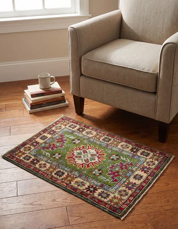 2' 1 x 3' Hand Knotted Kazak Rug