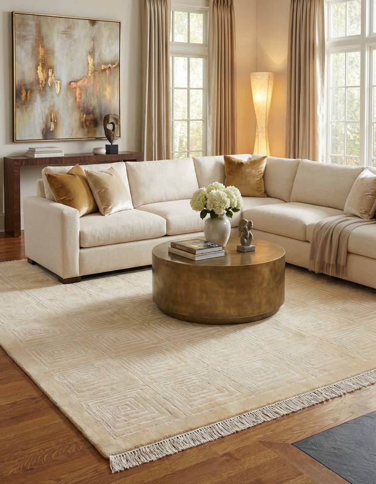 Detail image of 6' 8 x 9' 9  Hand Knotted Darya Rug