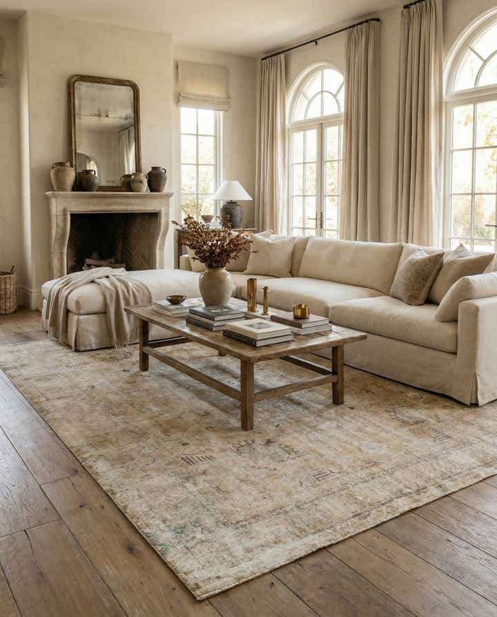 9' 7 x 12' 8 Hand Knotted Ultra Vintage Persian Wool Rug