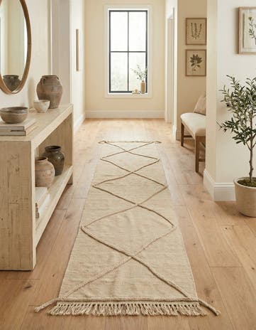 2' 4 x 10' 4 Hand Woven Moroccan Wool Runner Rug