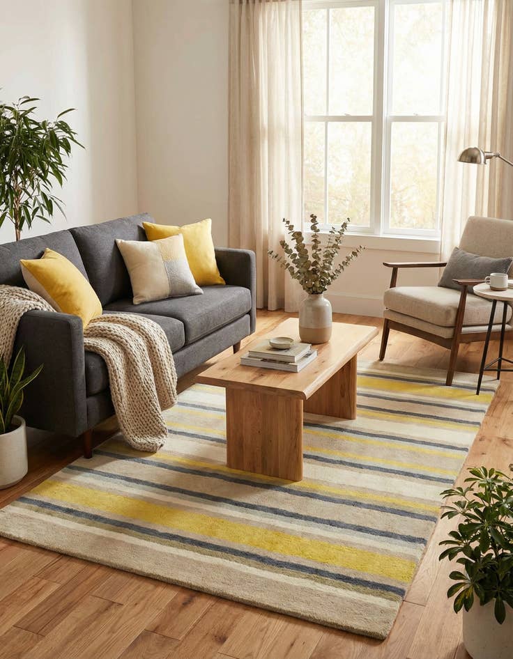 Detail image of 4' x 5' 7 Luna Wool Rug