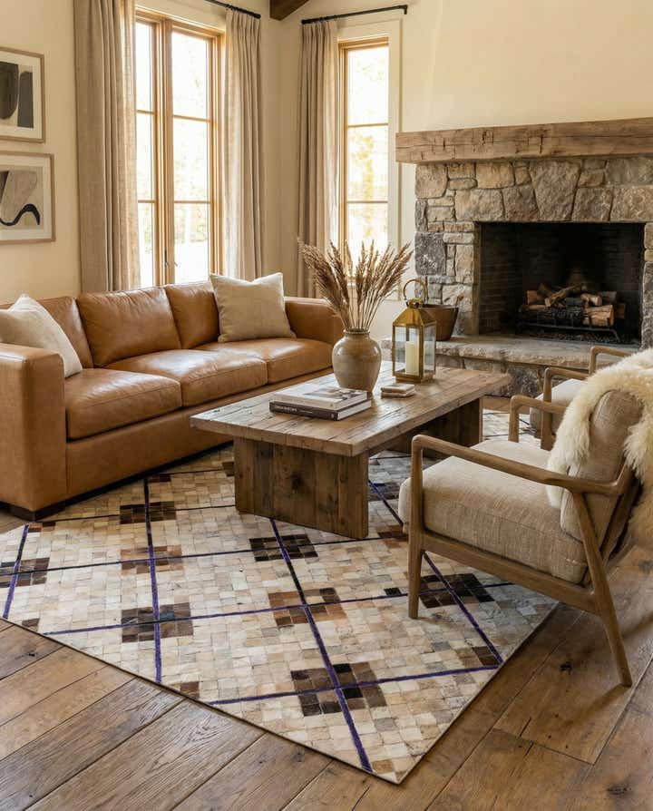 5' x 8' Cowhide Stocks Rug