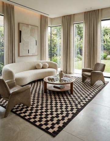 6' 9 x 9' 5 Hand Woven Kilim Modern Wool Rug