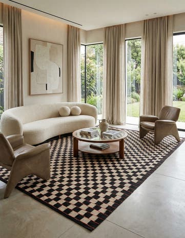 6' 9 x 9' 5 Hand Woven Kilim Modern Wool Rug