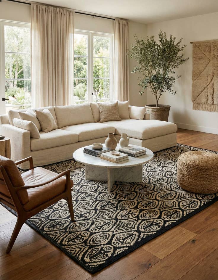 Detail image of 8' 2 x 10' 1  Hand Knotted Moroccan Wool Rug