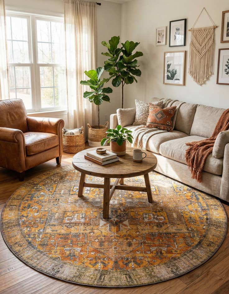 Detail image of  7' 6 x 7' 6 Timeless Round Rug