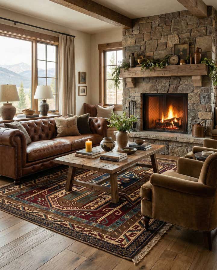 4' 9 x 7' 2 Hand Knotted Kars Wool Rug