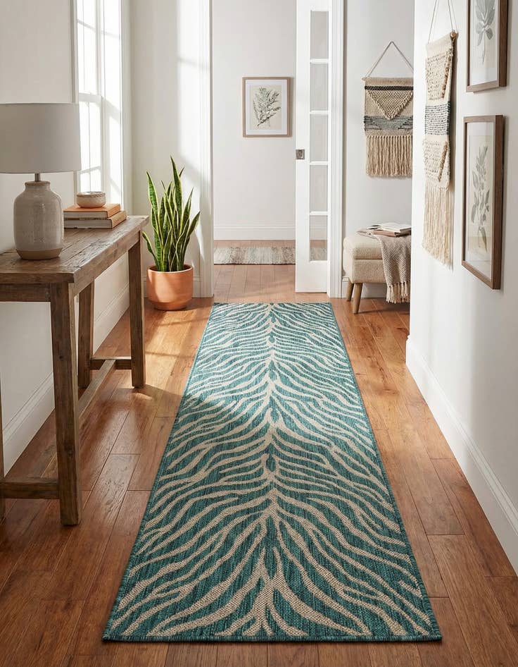 Detail image of  2' x 8'  Washable Safari Indoor / Outdoor Runner Rug