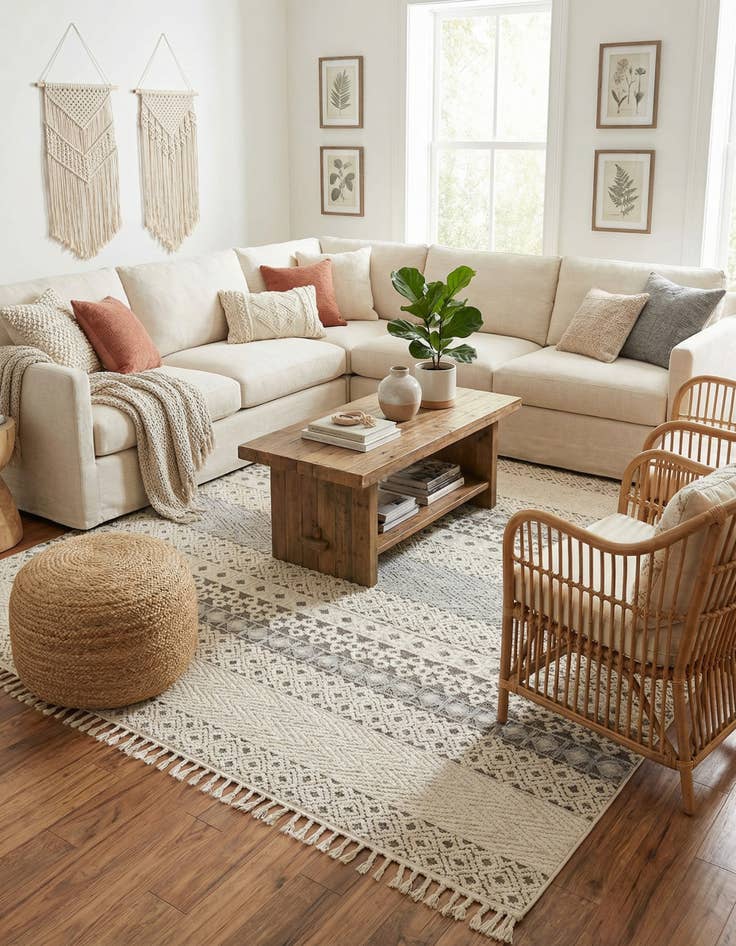 Detail image of 9' 10 x 9' 10 Arlo Square Rug