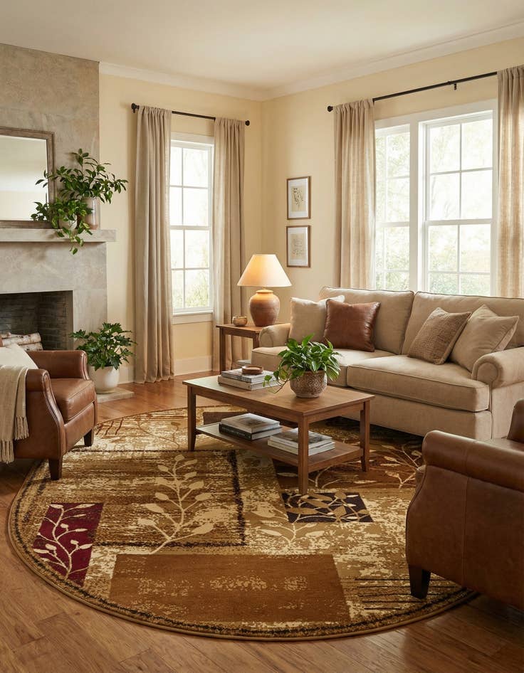 Detail image of 7' 10 x 10' Cafe Oval Rug