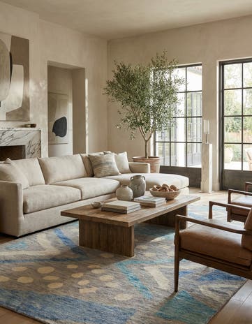 6' 6 x 10' Hand Knotted Moroccan Wool Rug