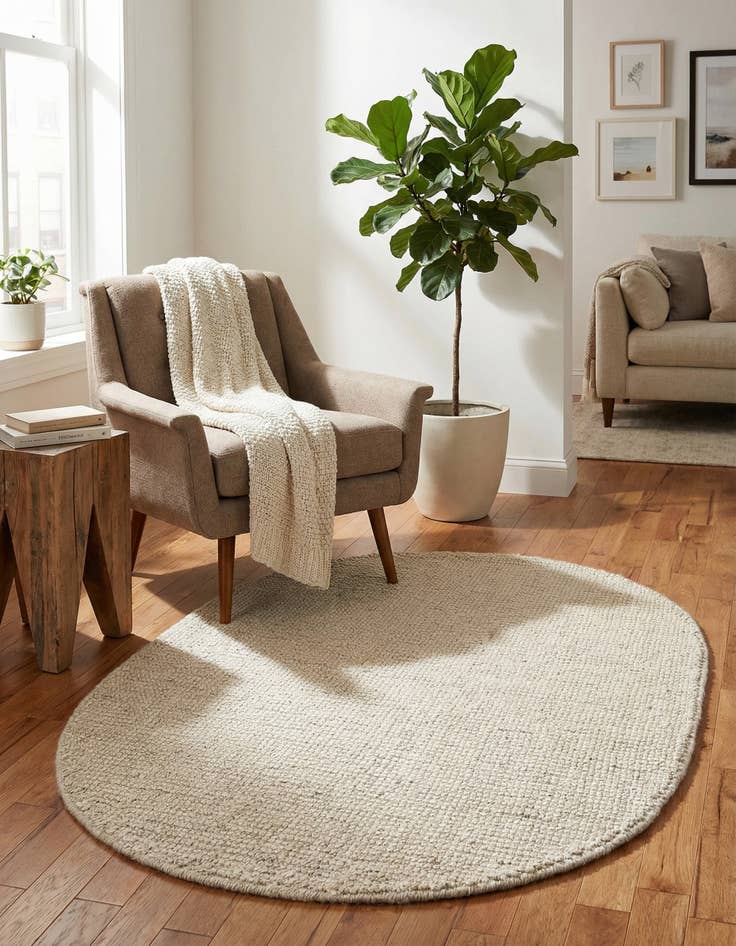 Detail image of  2' x 3' 1  Hand Woven Jill Zarin English Manor Wool Oval Rug