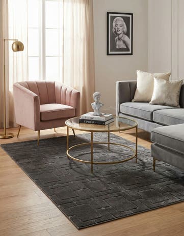 Gray Silver Marilyn Monroe&trade; Glam Deco Rug