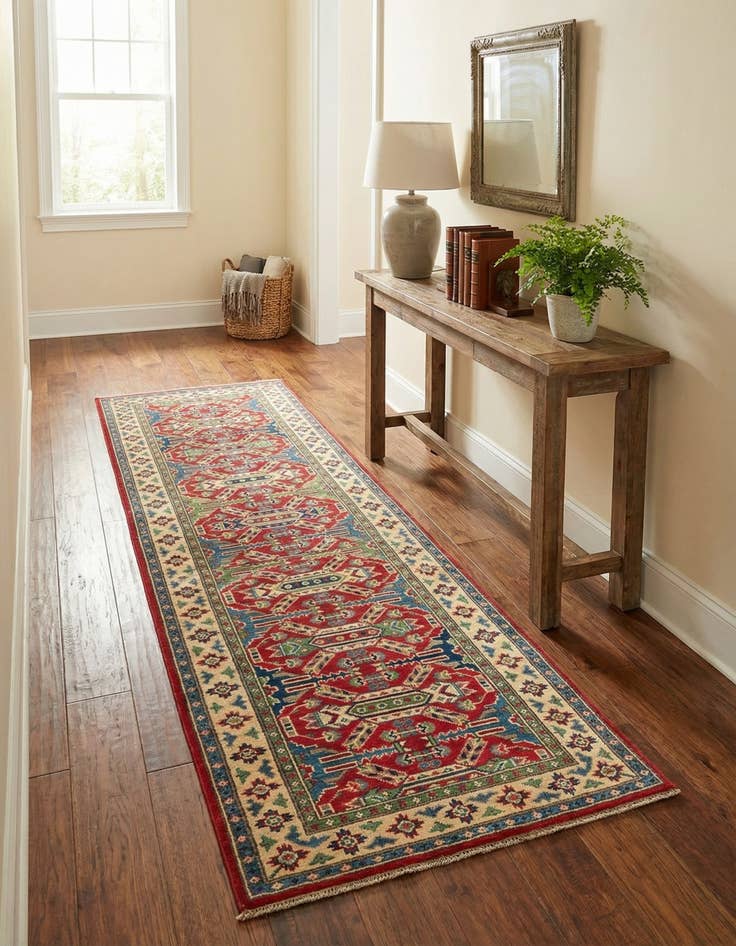 Detail image of 2' 9 x 9' 10  Hand Knotted Kazak Runner Rug