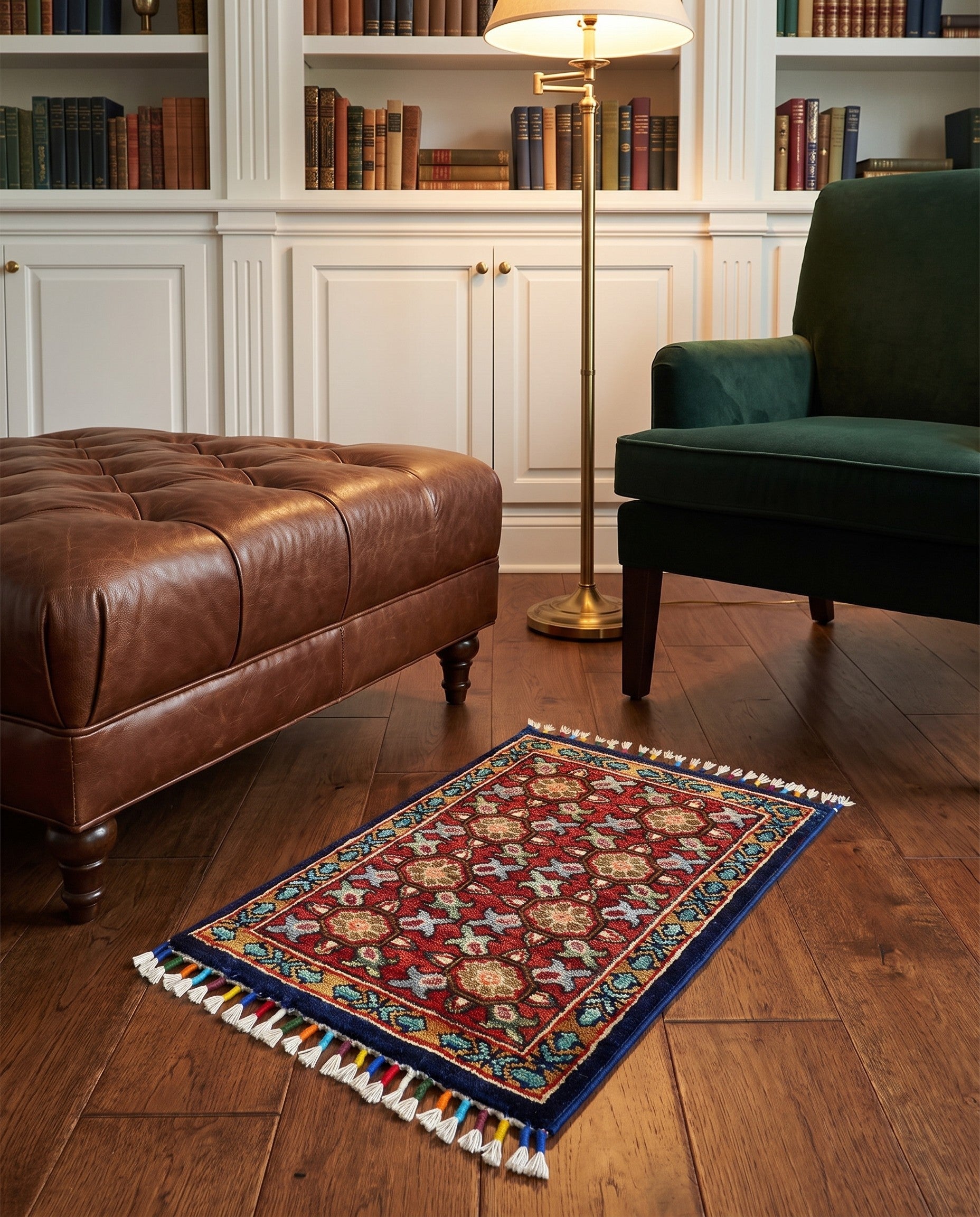 1' 5 x 2' Hand Knotted Modern Ziegler Rug