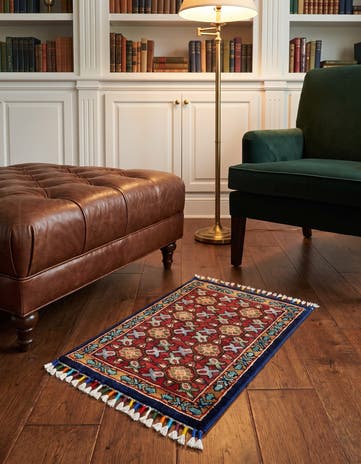 1' 5 x 2' Hand Knotted Modern Ziegler Rug