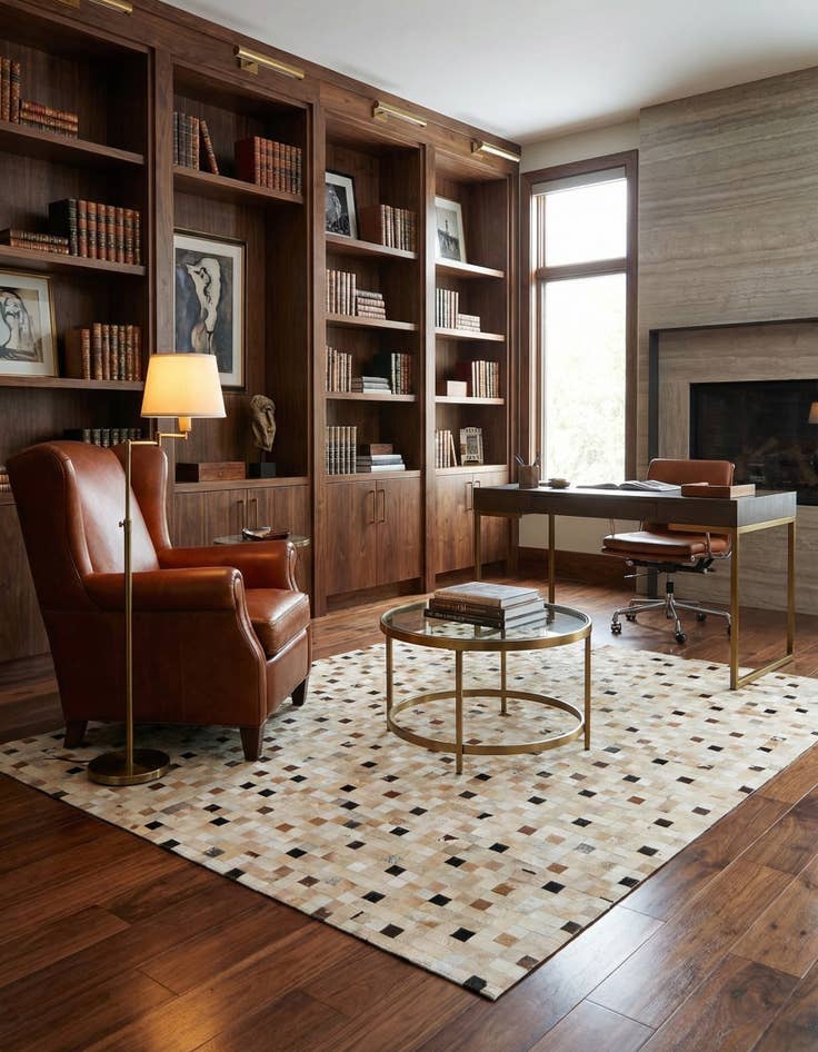 Detail image of 8' x 9' 9 Cowhide - Patchwork Rug