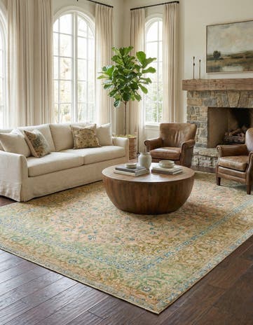 9' 9 x 13' 2 Hand Knotted Ultra Vintage Persian Wool Rug