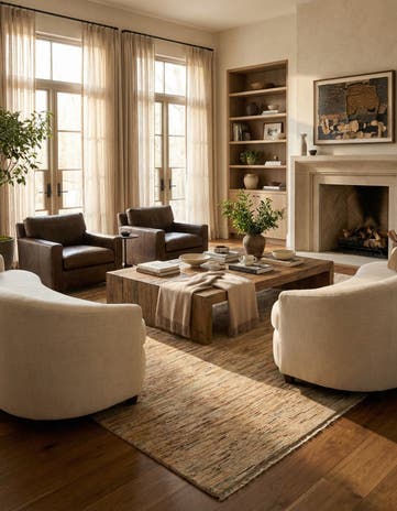 8' 1 x 9' 7 Hand Knotted Modern Ziegler Wool Rug