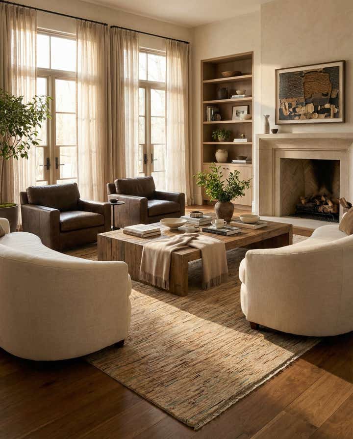 8' 1 x 9' 7 Hand Knotted Modern Ziegler Wool Rug