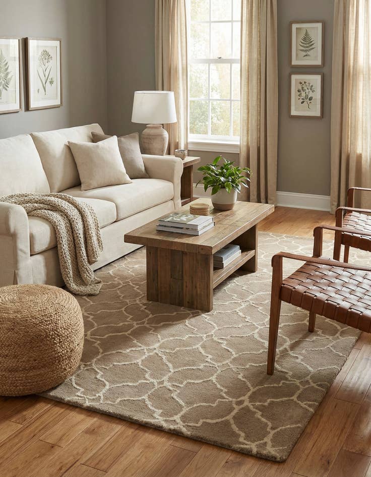 Detail image of 5' 1 x 8' 1 Luna Wool Rug