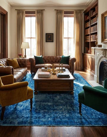 7' 11 x 9' 8 Vintage Royal Wool Rug