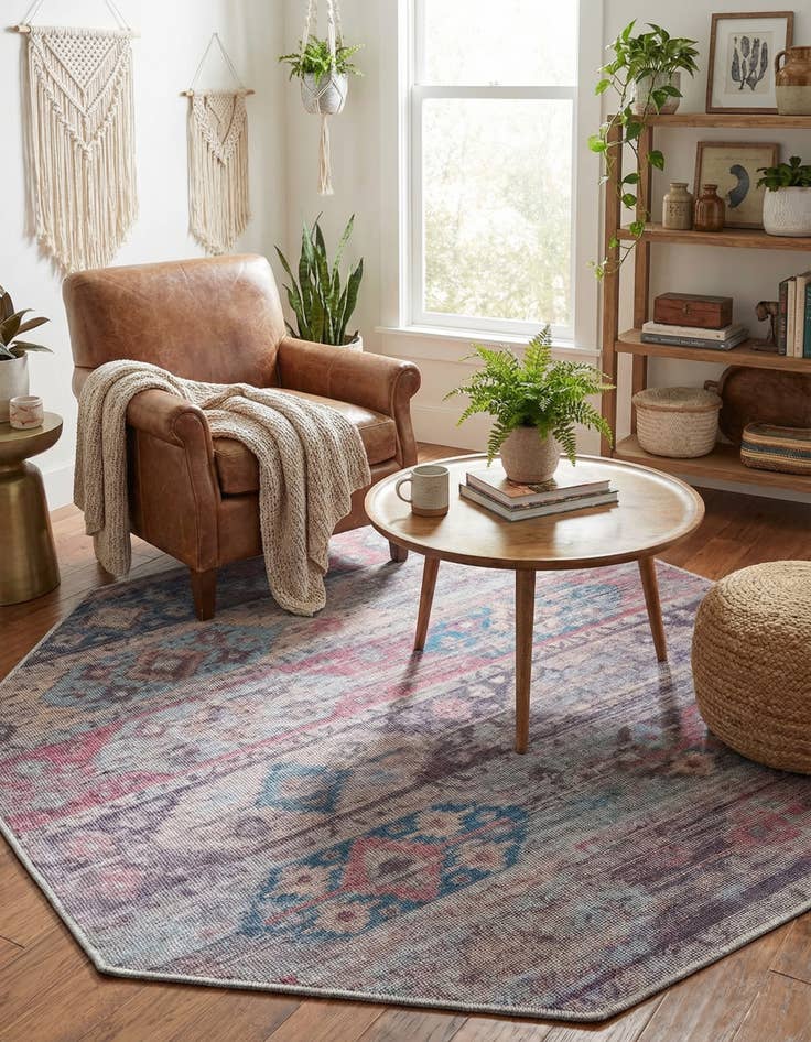 Detail image of  5' 3 x 5' 3  Washable Sisu Octagon Rug