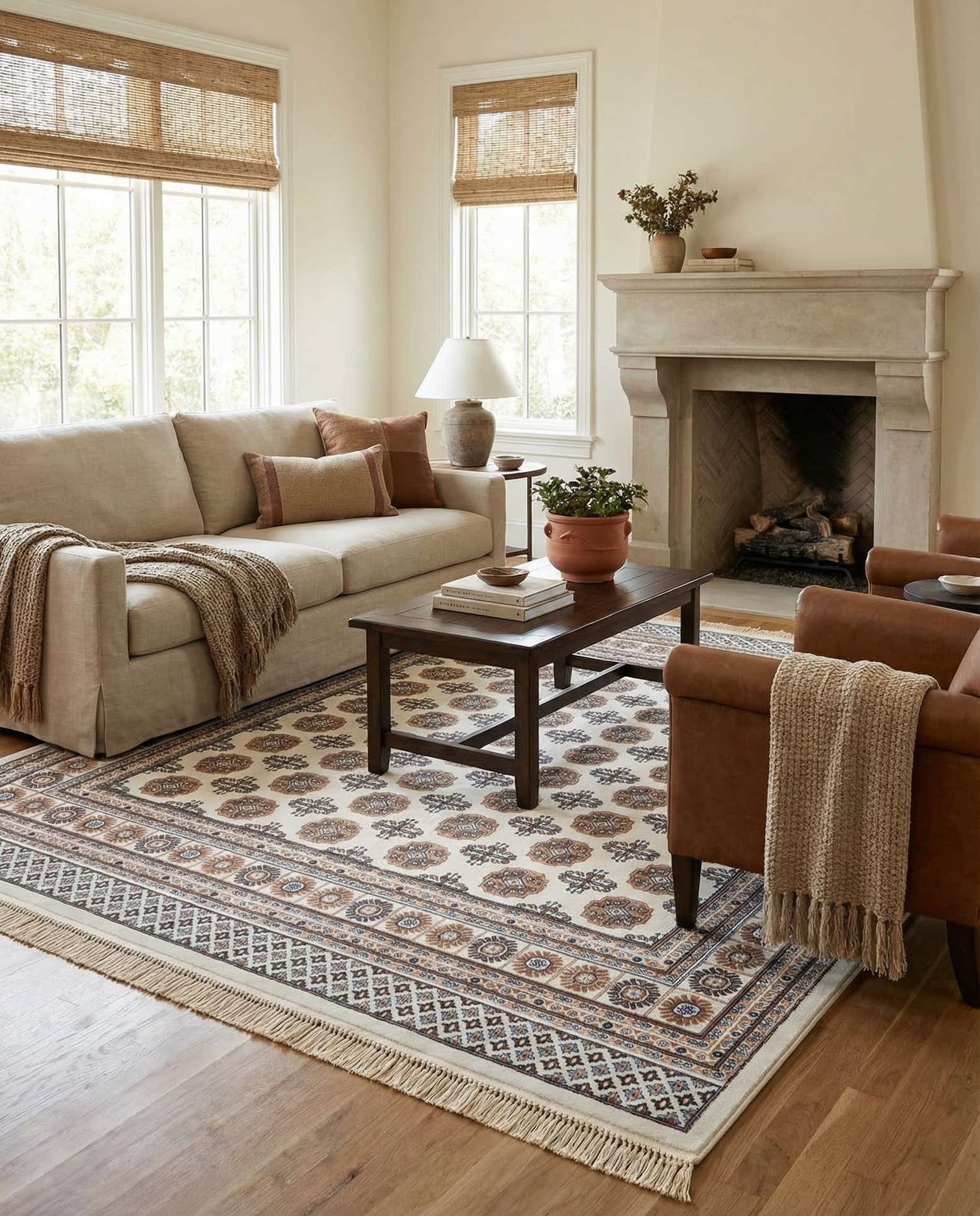7' 10 x 7' 10 Bokhara Square Rug