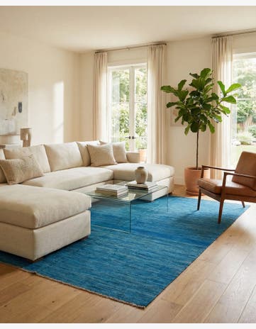 5' 2 x 6' 8 Hand Woven Kilim Modern Wool Rug