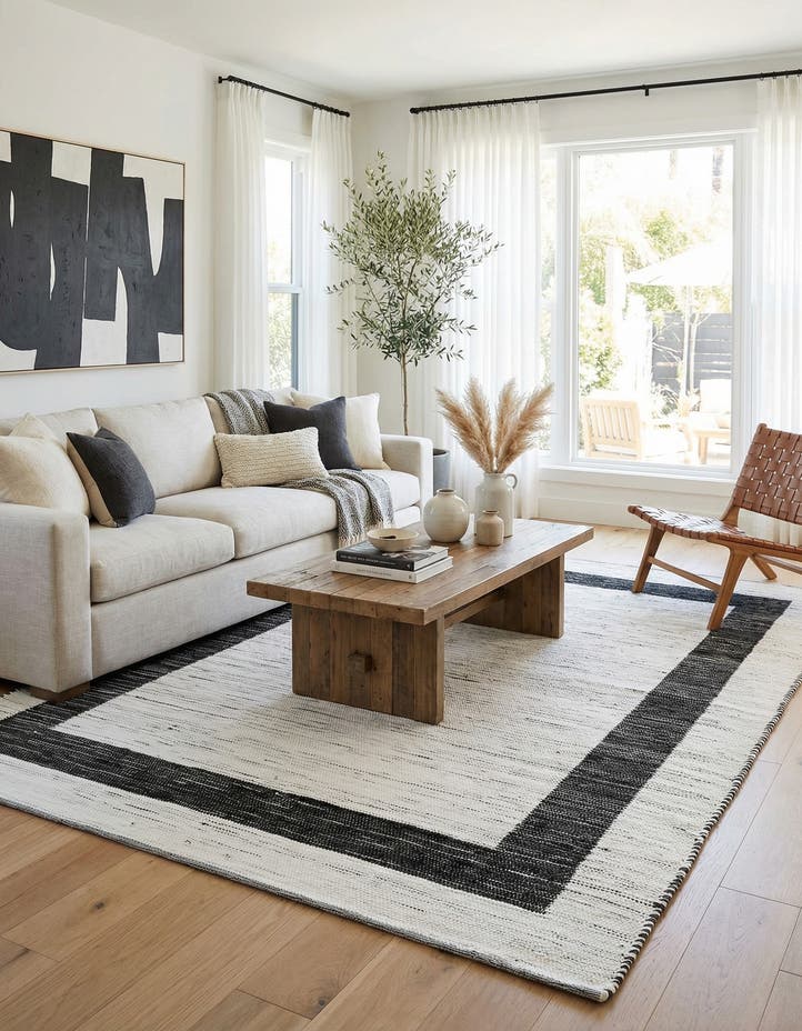 9' x 12' Hand Woven Chindi Jute Rug