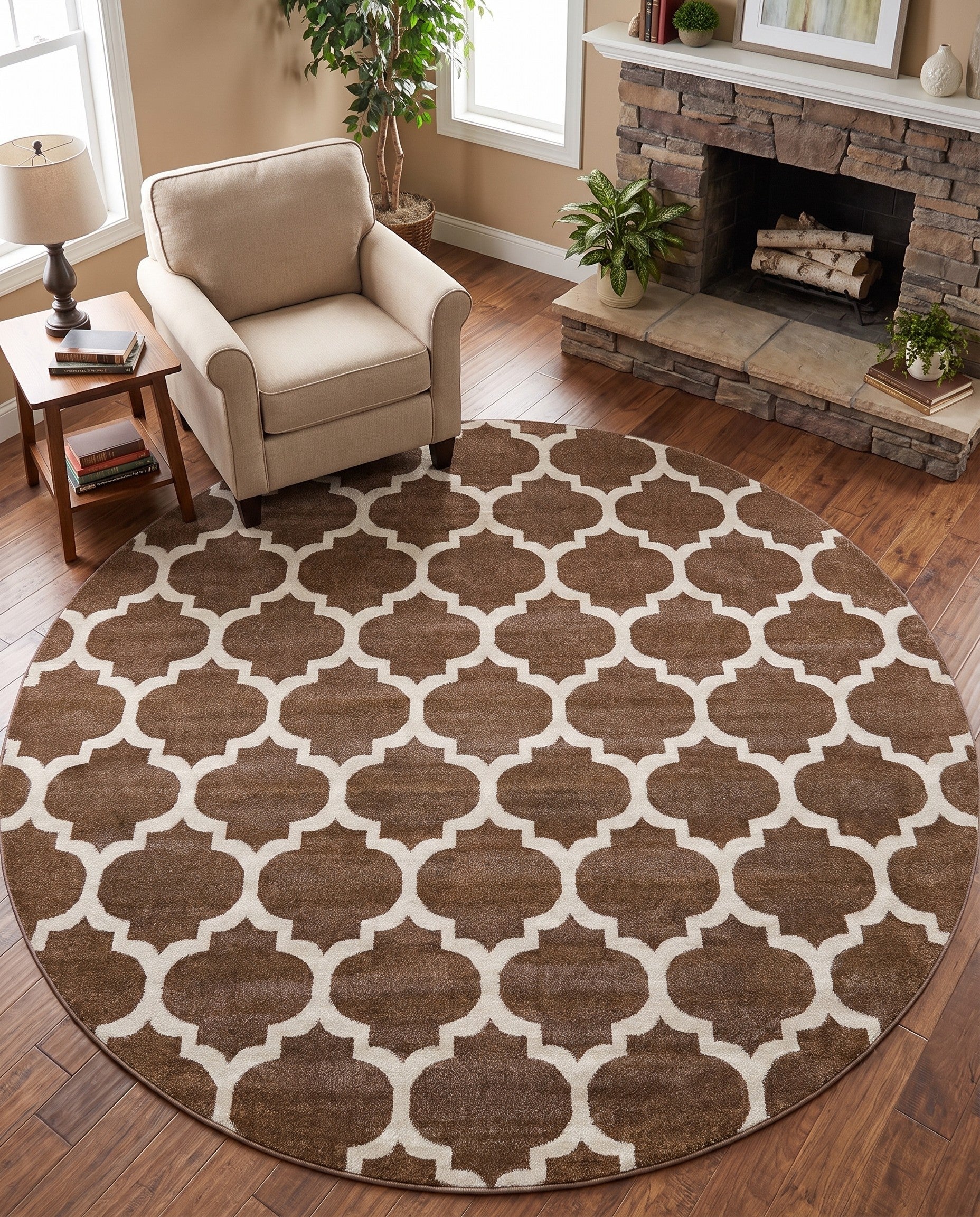 7' 10 x 7' 10 Lattice Round Rug