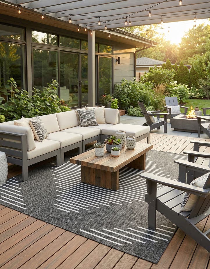 10' x 10' Easy-Clean Modern Indoor / Outdoor...