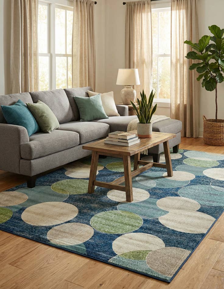 Detail image of 10' 6 x 16' 5  Washable Spectrum Rug