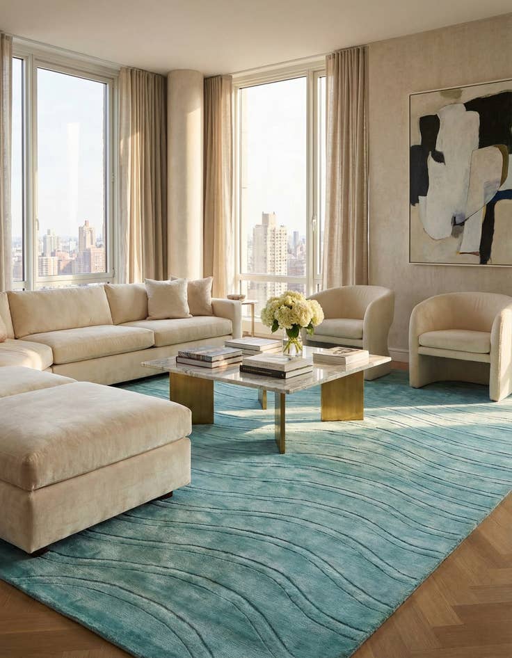 Detail image of 8' 2 x 11' 6  Hand Knotted Darya Wool Rug