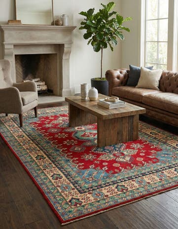 6' 6 x 9' 7 Hand Knotted Kazak Rug