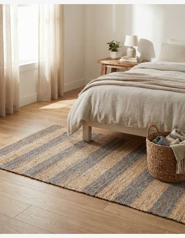 Gray Ivory Handmade Braided Jute Rug