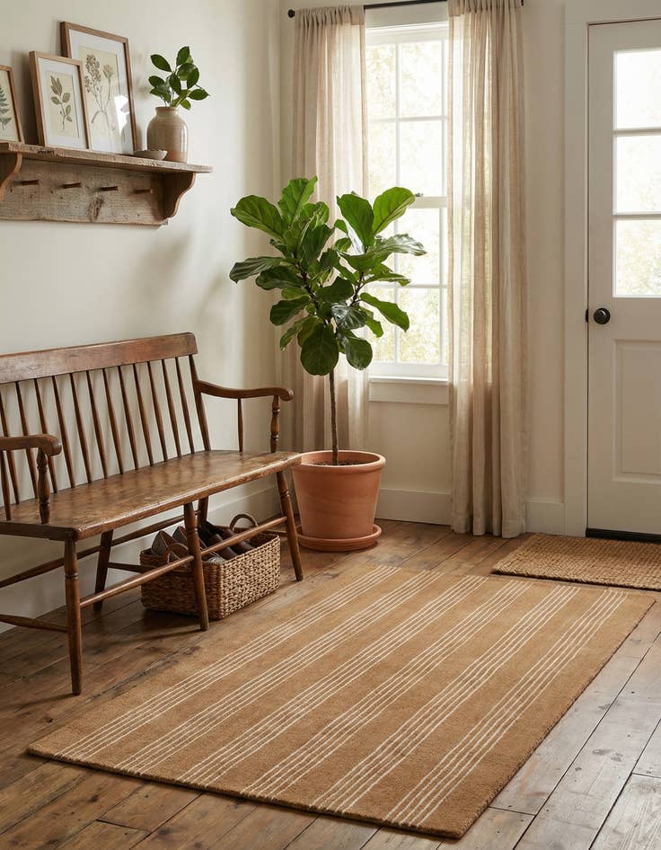 Detail image of 3' 3 x 5' 3 Jill Zarin Striped Wool Rug