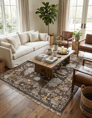 8' x 10' 3 Hand Knotted Moroccan Wool Rug