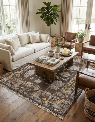 8' x 10' 3 Hand Knotted Moroccan Wool Rug