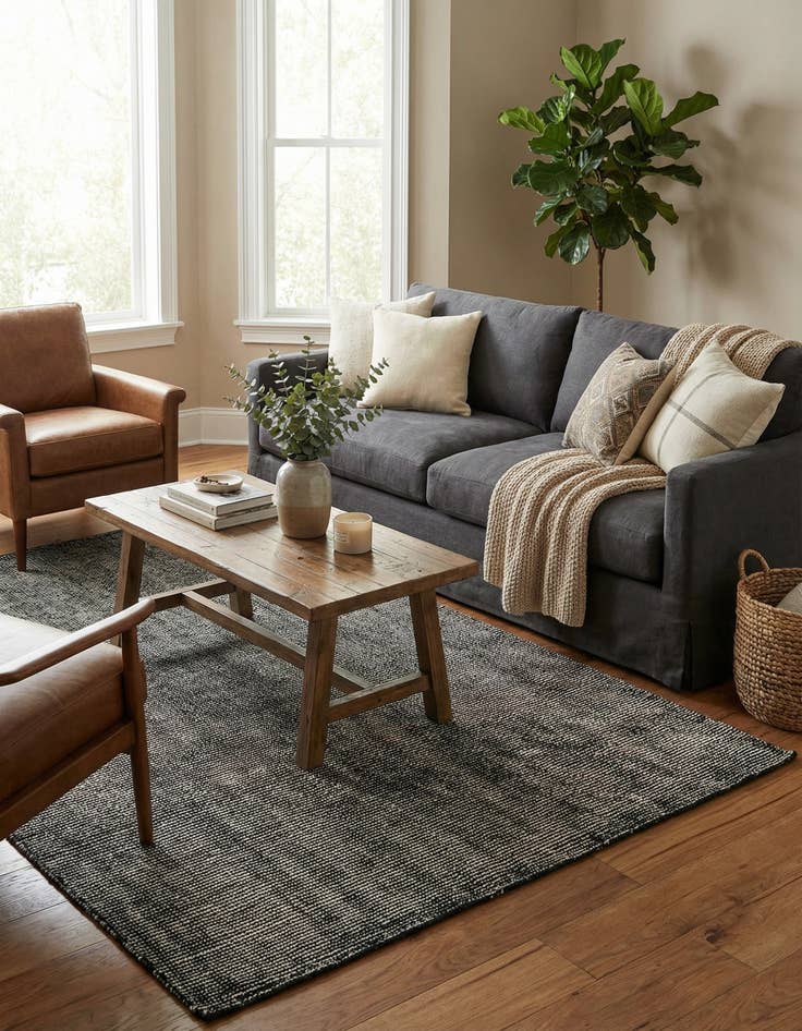 Detail image of 5' 1 x 8' Hand Woven Jill Zarin English Manor Farmhouse Wool Rug