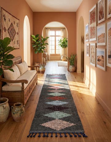 2' 6 x 14' 5 Hand Knotted Moroccan Wool Runner Rug