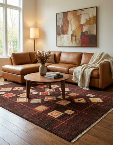 5' 1 x 7' 3 Hand Knotted Modern Ziegler Wool Rug