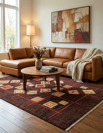 5' 1 x 7' 3 Hand Knotted Modern Ziegler Wool Rug