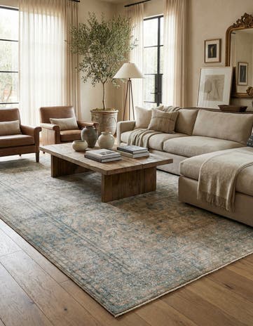 9' 1 x 12' Hand Knotted Ultra Vintage Persian Wool Rug
