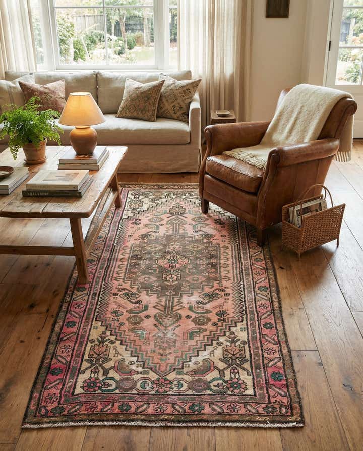 3' 3 x 6' 4 Hand Knotted Ultra Vintage Persian Wool Rug