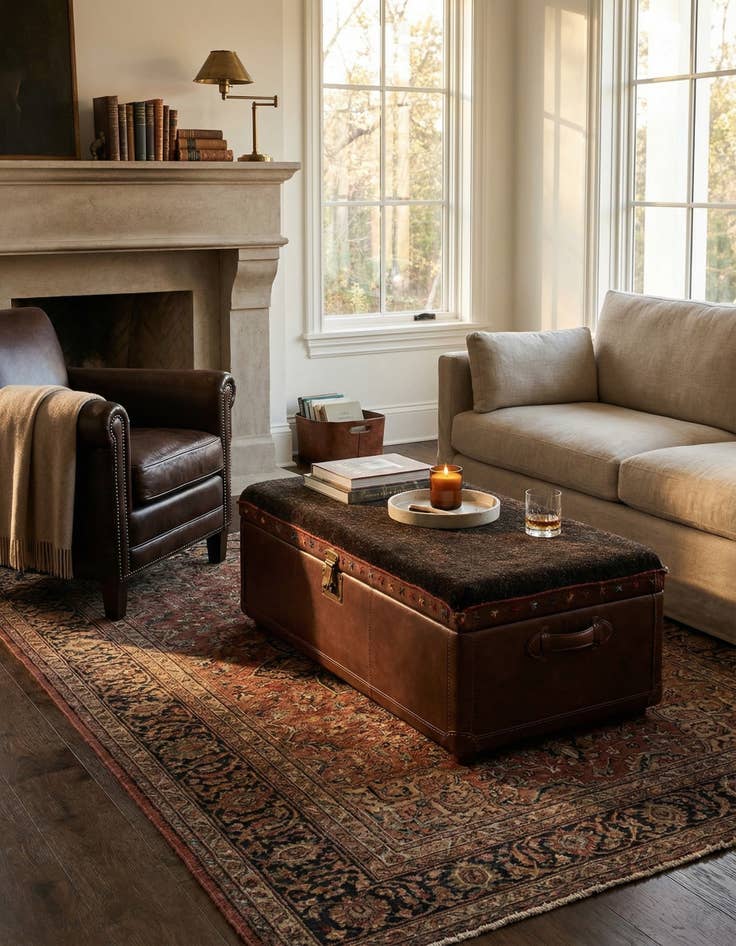 Detail image of 1' 6 x 3' 3  Hand Knotted Furniture Trunk