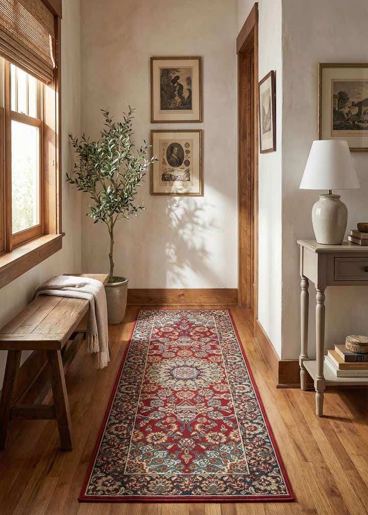 2' x 6' 1 Easy-Clean Traditional Indoor / Outdoor Runner Rug